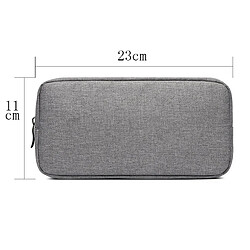 Wewoo Sacoche Pack d'alimentation pour sac de rangement de câble de données chargeur de casque multifonctionneltaille L23 x 11,5 x 5,5 cm Gris