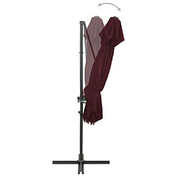 Maison Chic Parasol Jardin | Parasol déporté à double toit Rouge bordeaux 250x250 cm - GKD81642 pas cher