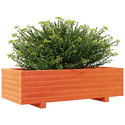 Avis vidaXL Jardinière cire marron 90x40x26,5 cm bois de pin massif