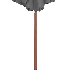 Acheter ComfortXL Parasol D'extérieur Avec Mât En Bois 300 Cm Anthracite