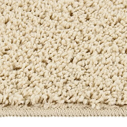 vidaXL Tapis shaggy antidérapant Crème 200x290 cm