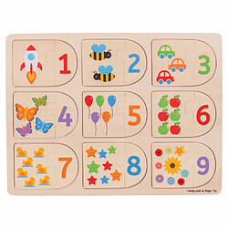 Bigjigs Toys Puzzle d'images et de chiffres