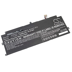 vhbw batterie compatible avec HP Spectre x2 Detachable, x2 Detachable 12, x2 Detachable 12t laptop (5300mAh, 7.7V, Li-Polymère, noir)