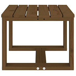 Avis vidaXL Table d'appoint jardin marron miel 40x38x28,5cm bois massif pin