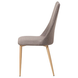 Beliani Chaise de salle à manger CLAYTON Set de 2 Tissu Taupe pas cher