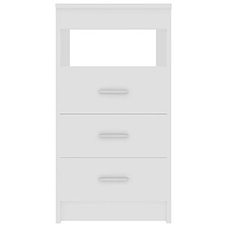 Avis vidaXL Armoire à tiroirs Blanc 40x50x76 cm Bois d'ingénierie