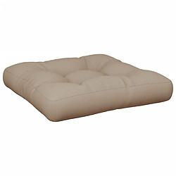 vidaXL Coussin de palette taupe 50x50x12 cm tissu