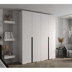 Abiks Meble Armoire Inova 1 À Portes Battantes 236,7/200/47 4 Portes (bianco/nero)