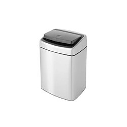 Brabantia 477225 Poubelle Touch Bin Rectangulaire avec seau en plastique 10 L - Acier mat anti-trace de doigt