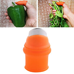 Avis 2x Silicone Pouce Couteau Coupe Légumes Doigt Pouce Plante Coupe L & S