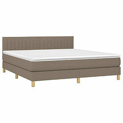 Avis Maison Chic Lit Adulte - Lit simple Lit à sommier tapissier avec matelas moelleux - Meuble de Chambre - Taupe 160x200 cm Tissu -MN97125