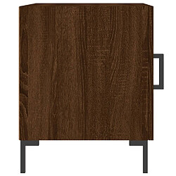 Acheter vidaXL Tables de chevet 2pcs chêne marron 40x40x50cm bois d'ingénierie