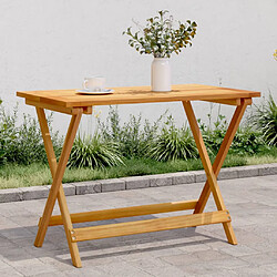 vidaXL Table pliable de jardin 90x52,5x65 cm bois d'acacia solide