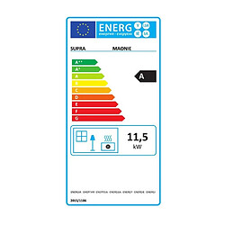 Poêle à bois fonte 11.5kw maonie noir - FR9016180B - SUPRA