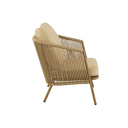 Avis Inside 75 Fauteuil de jardin ELISA en Aluminium et corde beige