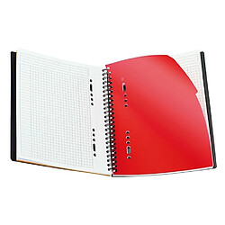 Cahier spirale Oxford Activebook A5+ 17 x 22 cm - perforé 4 trous- petits carreaux - 160 pages