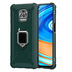 Coque en TPU résistant aux chutes avec béquille vert pour votre Xiaomi Redmi Note 9S/9 Pro/9 Pro Max