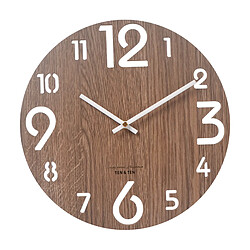 Horloge Murale En Bois à Piles De Mode Pour Le Décor 415 De Patio De Salon à La Maison