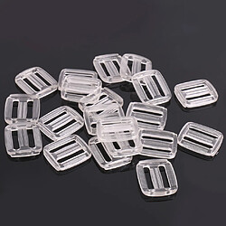 20 pcs 3 bars rectangle boucles glissent l'outil boucle de glissement 20mm clair pas cher