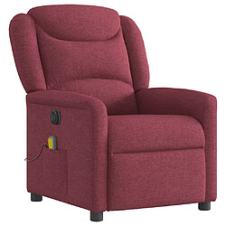 Avis vidaXL Fauteuil de massage inclinable électrique Rouge bordeaux Tissu