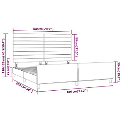 vidaXL Cadre de lit sans matelas bleu foncé velours pas cher