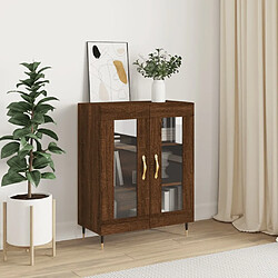 Maison Chic Buffet,Meuble de Rangement,commode pour salon,Cuisine chêne marron 69,5x34x90 cm bois d'ingénierie -MN22343