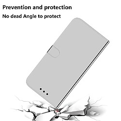 Etui en PU + TPU surface reflechissante avec support et sangle argent pour votre Apple iPhone 13 mini 5.4 pouces