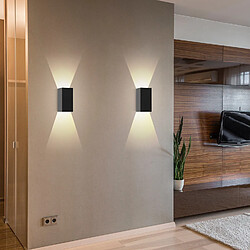 ZMH LED Wall Lights Wall Lights Black - Appliques d'extérieur modernes Chambre à coucher pas cher