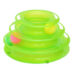 Wewoo Jouet pour Animaux vert chats Balls Tracks Tour interactif de 3 couches de jouets