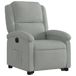 Avis vidaXL Fauteuil inclinable électrique gris clair velours