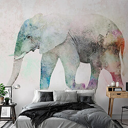 Artgeist Papier peint - Painted Elephant [100x70]