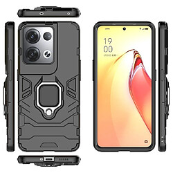 Htdmobiles Coque pour Oppo Reno 8 Pro 5G - housse etui rigide anti choc + film ecran - NOIR