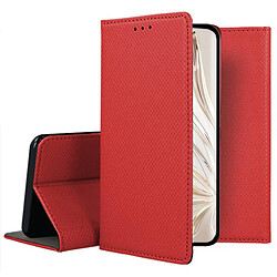 Htdmobiles Housse pour Huawei Honor 70 5G - etui coque pochette portefeuille + film ecran - ROUGE MAGNET