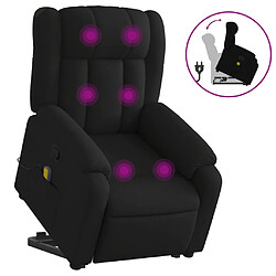 vidaXL Fauteuil de massage inclinable Noir Tissu