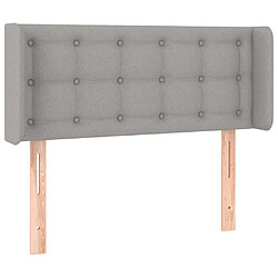 Avis Maison Chic Tête de lit scandinave à LED,meuble de chambre Gris clair 83x16x78/88 cm Tissu -MN66558