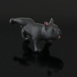 Avis 1/64 échelle Diorama Garage Pet Dog Bulldog Miniature Model Peeing Black