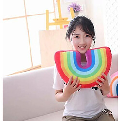 Universal 35 cm pour enfants arc-en-ciel u forme oreiller couche coussin têtes de sommeil de peluche jouet enfants décoration de chambre (rouge)