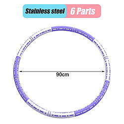 Universal Cercle d'exercice en acier inoxydable, salle de gym, bague de taille, perte de poids, cercle de coque (blanc violet).