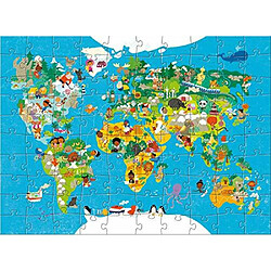 HABA Puzzle de 100 piAces avec carte du monde