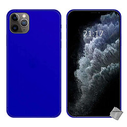 Htdmobiles Coque silicone gel fine pour Apple iPhone 11 Pro + film ecran - BLEU