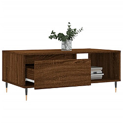 Avis vidaXL Table basse Chêne marron 90x50x36,5 cm Bois d'ingénierie