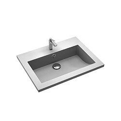 Avis Vente-Unique Lavabo vasque lave-mains toilette 60 x 45 cm de salle de bains granit gris 02_0002563