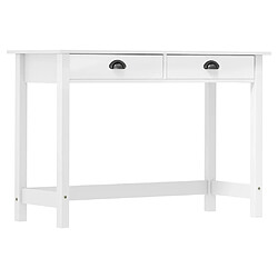 Maison Chic Table console | Meuble d'entrée | Table d'appoint Hill avec 2 tiroirs 110x45x74 cm Bois pin massif -GKD52130