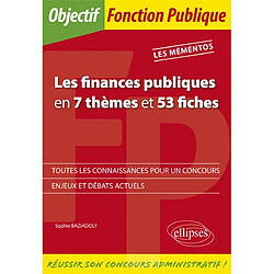 Les finances publiques en 7 thèmes et 53 fiches - Occasion