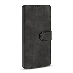 Dg.Ming Etui en PU Vintage avec support noir pour votre OnePlus 9 Pro