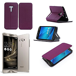 Xeptio Etui luxe Asus Zenfone 3 ZE520KL violet Ultra SLIM avec stand - Housse pochette