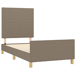 Avis vidaXL Cadre de lit sans matelas taupe 100x200 cm tissu