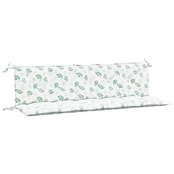 Maison Chic Coussins Confort,Coussins de banc de jardin 2 pcs motif de feuilles tissu Oxford -GKD22206