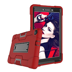 Coque en TPU hybride anti-choc avec béquille rouge/noir pour votre Samsung Galaxy Tab A 8.0 Wi-Fi (2019)/Tab A 8.0 LTE (2019)