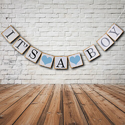 Avis IT'S A BOY Guirlande Bannière Banderole Banderolle Fanion Art Déco Mariage Anniversaire Fête